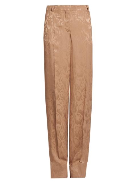 Stella McCartney Women's Cloud Leopard Jacquard Tapered Trousers - Caramel