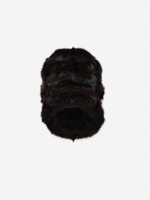 MAGDA BUTRYM Faux fur hat in dark brown