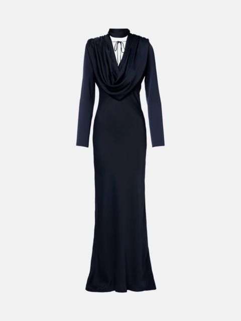 ROTATE Scarf-detail draped gown