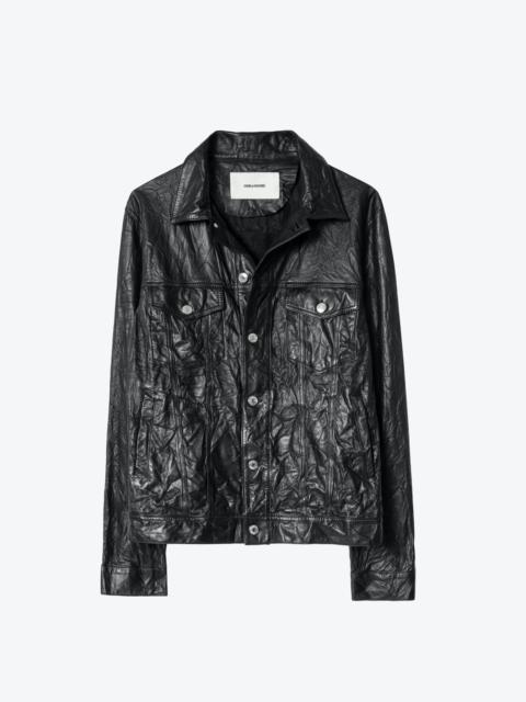 Zadig & Voltaire Creased leather base jacket