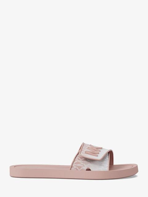 MICHAEL KORS Palmer Ombré Signature Logo Slide Sandal