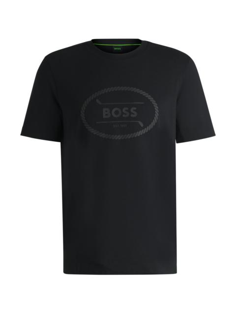 BOSS COTTON-JERSEY T-SHIRT WITH GOLF ARTWORK AND LOGO
