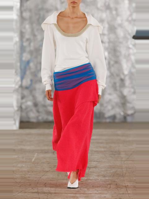 diotima Flag Cotton-Blend Maxi Skirt multi