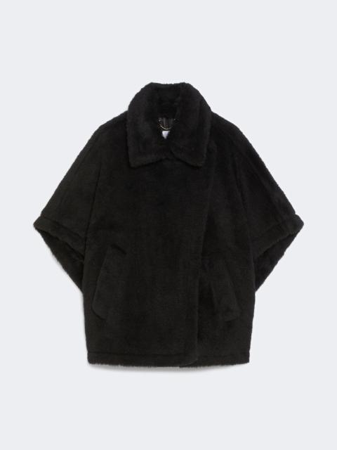 Max Mara Cape in alpaca and wool Teddy fabric - BLACK