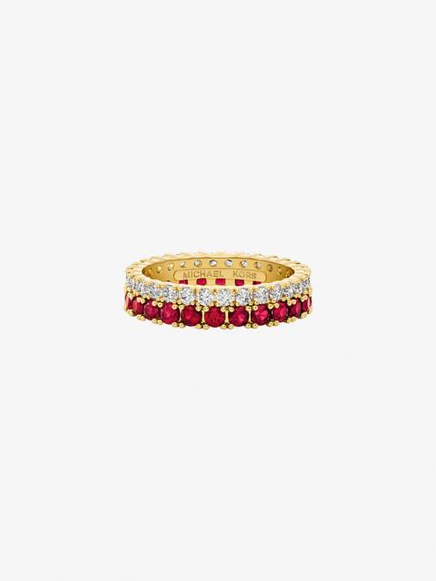 MICHAEL KORS Two-Tone Double Pavé Ring