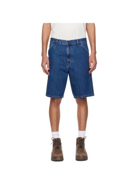 Carhartt WIP Blue Single Knee Denim Shorts