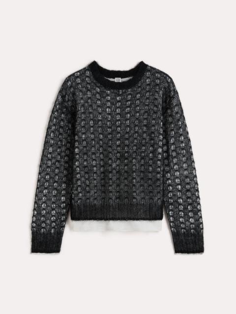 Mohair lace knit black