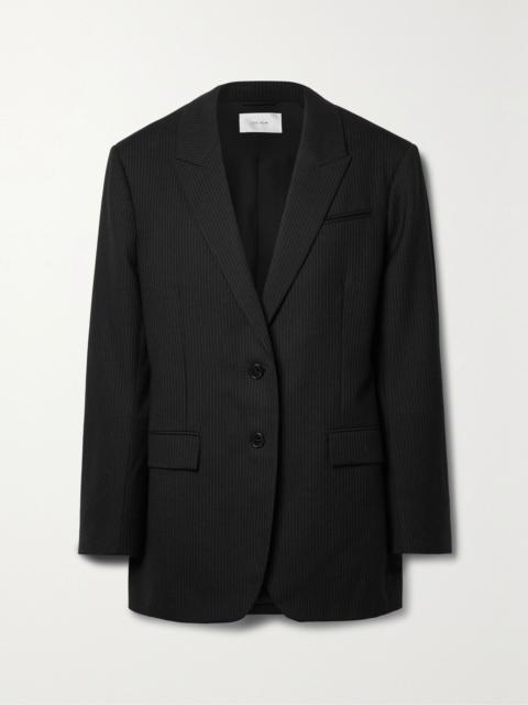 The Row Laudonia pinstriped wool blazer Black