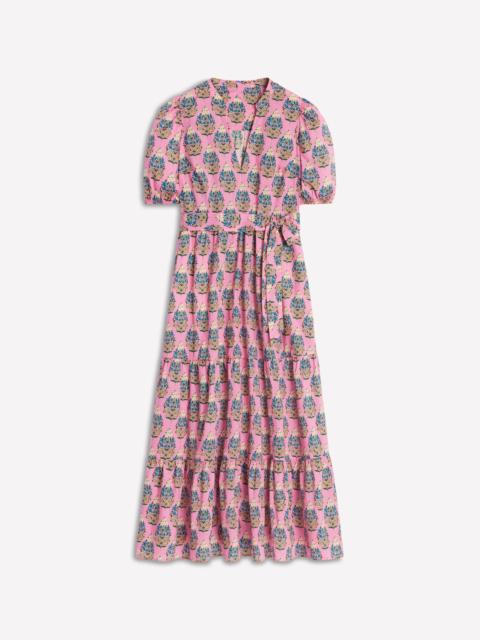 BODEN Christabel Cotton Midi Dress-Pink, Wildflower Bouquet