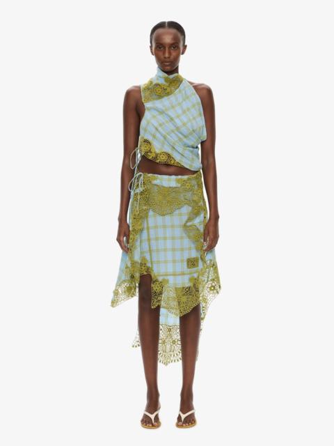 CHRISTOPHER ESBER Embroidered Handkerchief Envelope Midi Skirt