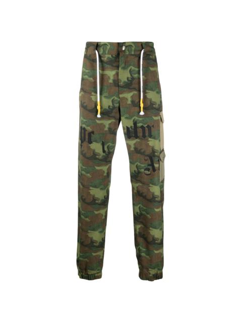 camouflage-print cargo trousers