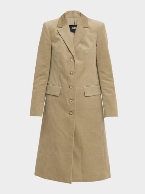 PAIGE Trexi Long Corduroy Coat