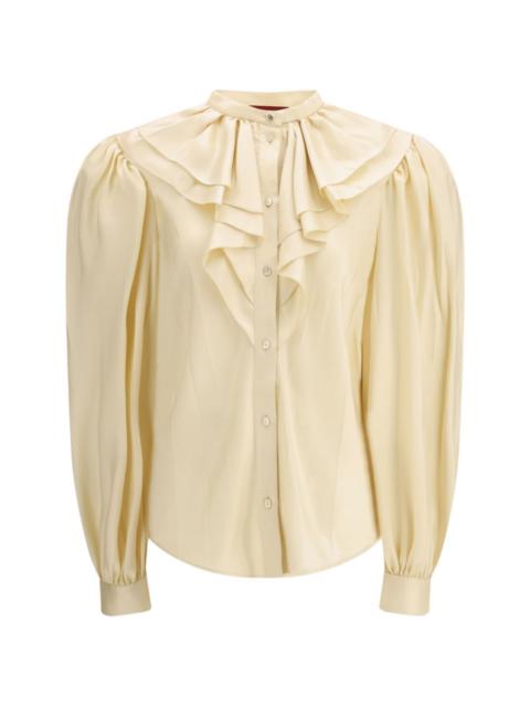 GUCCI ruffled silk twill shirt