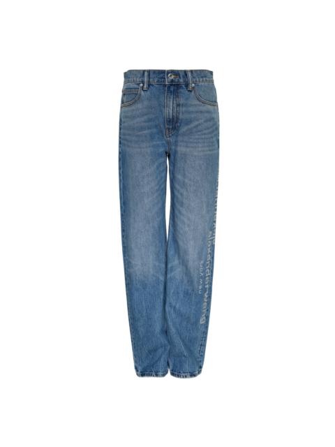 Alexander Wang EZ Hotfix Mirror Logo Jeans