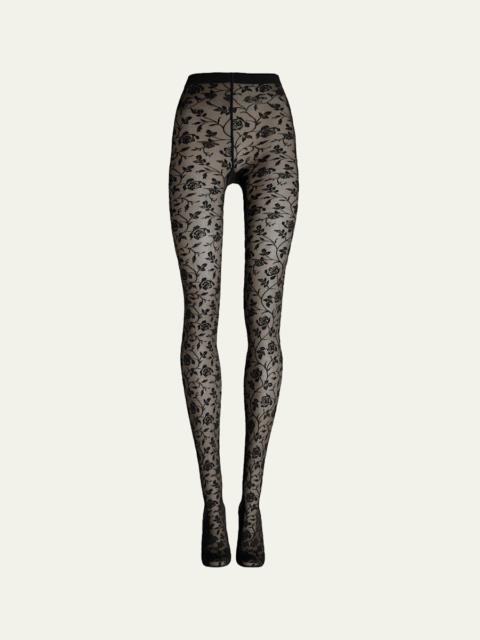 Wolford Rose Sheer & Opaque Tights