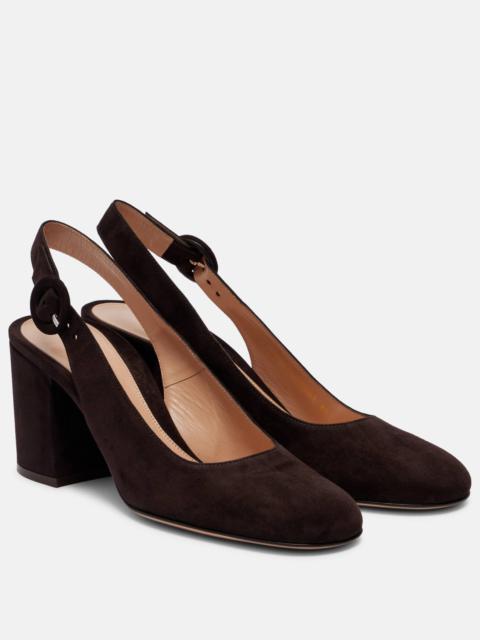 Gianvito Rossi Suede slingback pumps