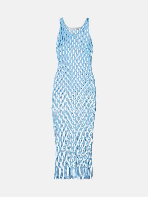 CHRISTOPHER ESBER Christopher Esber Open Knit Fringed Dress