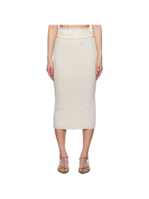 Jil Sander Multicolor Three Layers Midi Skirt