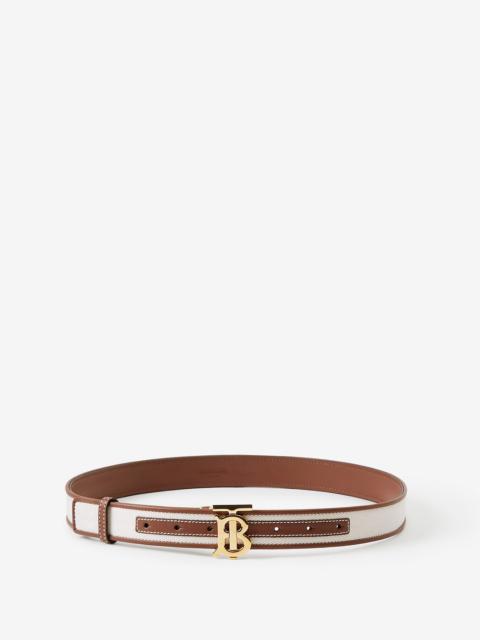 Burberry Monogram Motif Canvas and Leather Belt