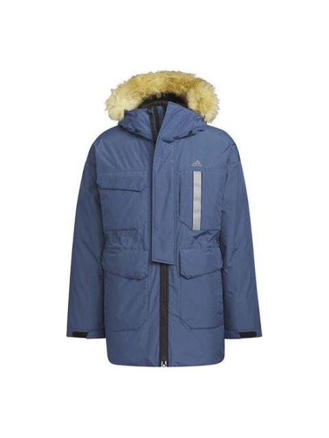 adidas Furry Down Parka 'Blue' IS0367