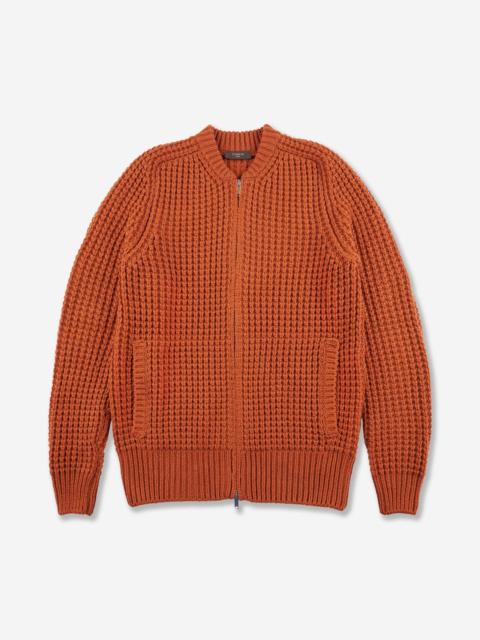 SLOWEAR Slim fit wool and alpaca bomber jacket
