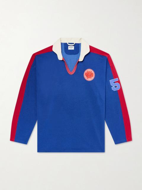 BODE Lakewood Appliquéd Jersey Polo Shirt