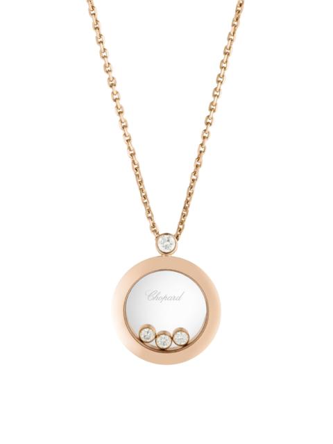 Chopard Happy Diamonds 18K Rose Gold & Diamond Round Pendant Necklace - Rose Gold