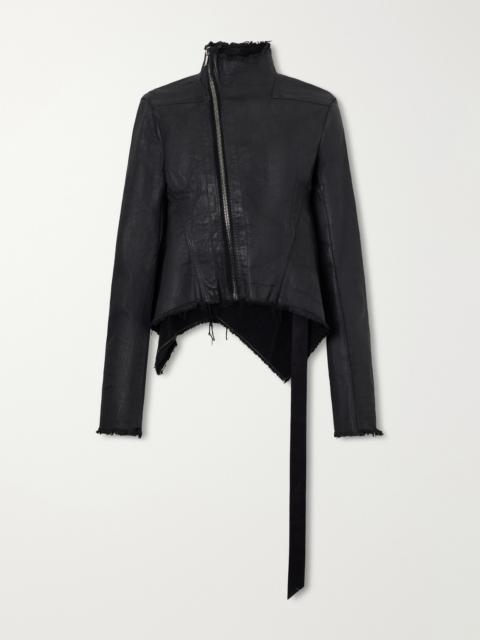 Rick Owens Naska Gary Distressed Waxed Denim Jacket