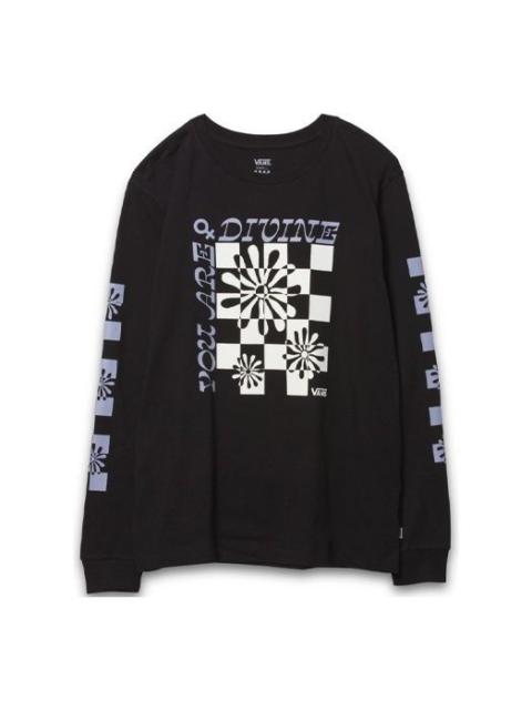 Vans (WMNS) Vans Divine Energy Long Sleeve Boyfriend T-shirt 'Black' VN0A7RLUBLK