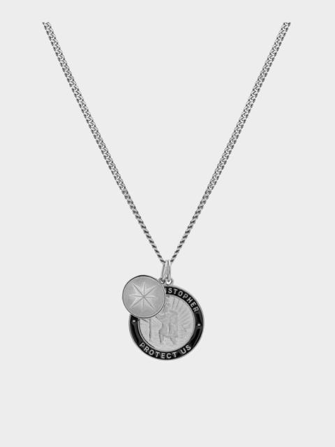 Miansai Miansai Sterling Silver Saint Christopher Surf Necklace