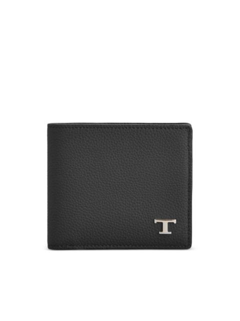 Tod's T Timeless pebbled-leather wallet