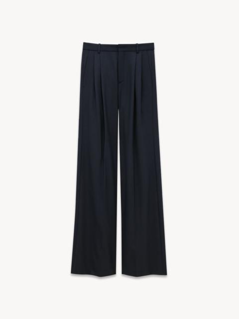 SAINT LAURENT WIDE-LEG PANTS IN WOOL