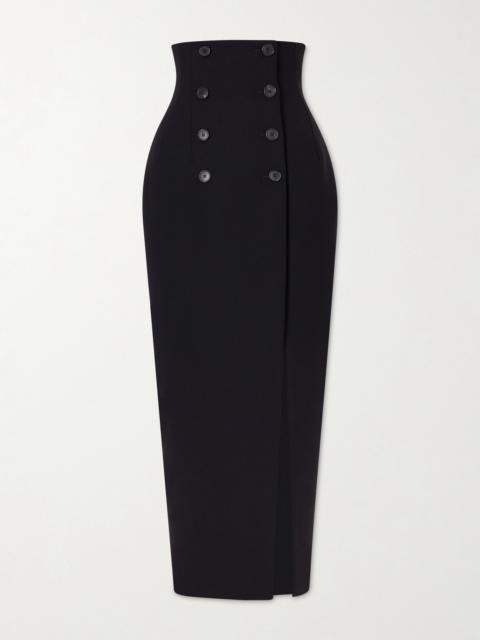 KHAITE Luiza Crepe Midi Skirt