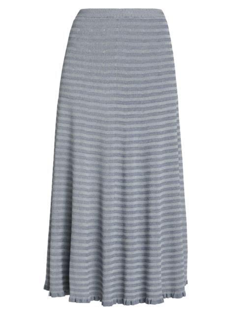 Proenza Schouler Women's Stina Geo Stripe Midi-Skirt - Slate