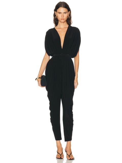 NORMA KAMALI Square Sleeve Waterfall Jumpsuit