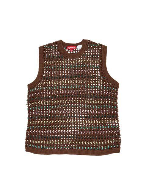 Supreme Supreme Beaded Sweater Vest 'Brown'