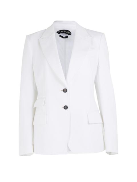 TOM FORD 단일 괄호 새틴 핀 blazer