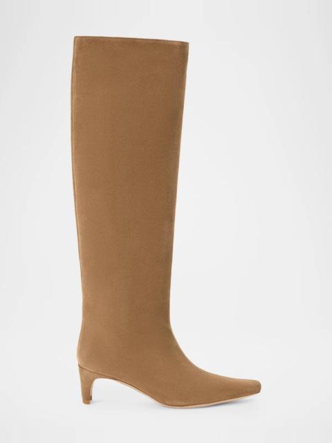 STAUD Wally Leather Knee-High Boots