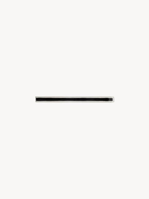 SAINT LAURENT TIE CLIP IN METAL AND ENAMEL