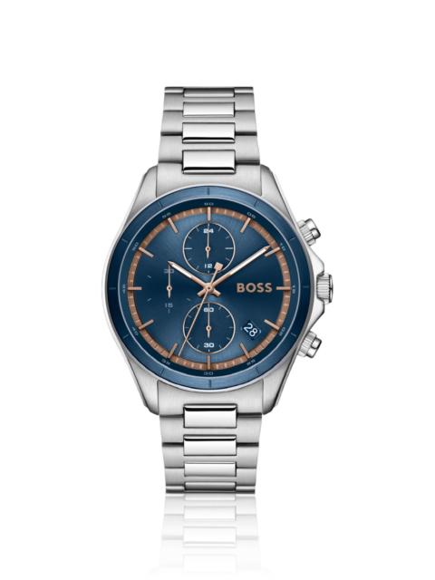 BOSS BOSSLETIC STAINLESS-STEEL WATCH WITH BLUE DIAL