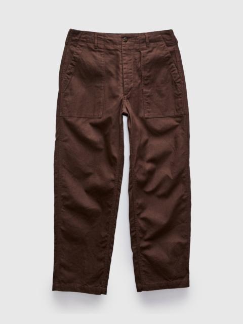 Engineered Garments Fatigue Pants in Brown 10oz Duck Canvas