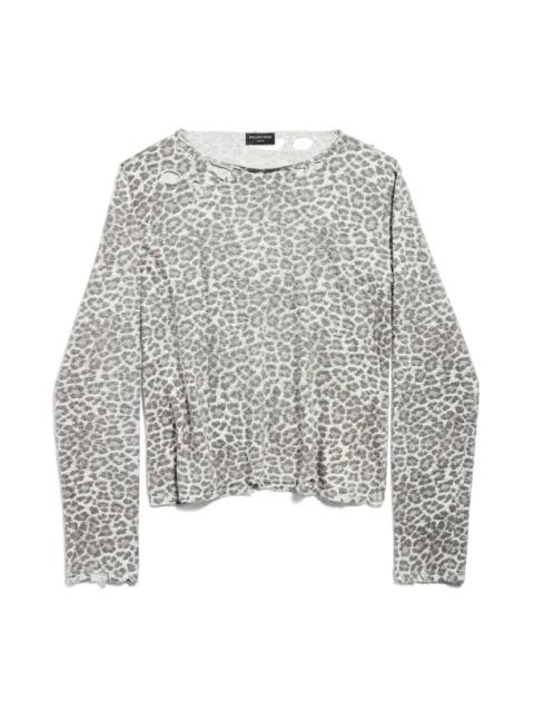 BALENCIAGA Leopard Sweater in Brown