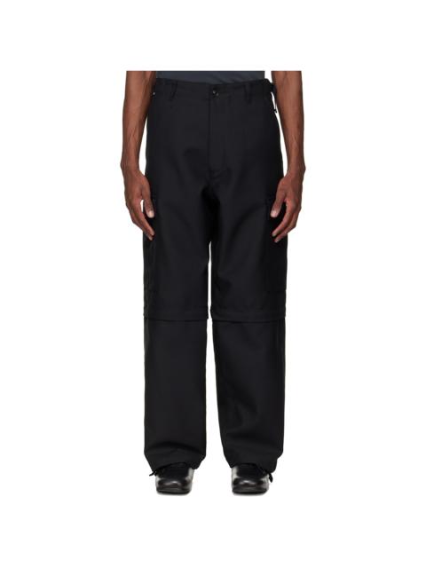 vowels Black Zip-Off Cargo Pants
