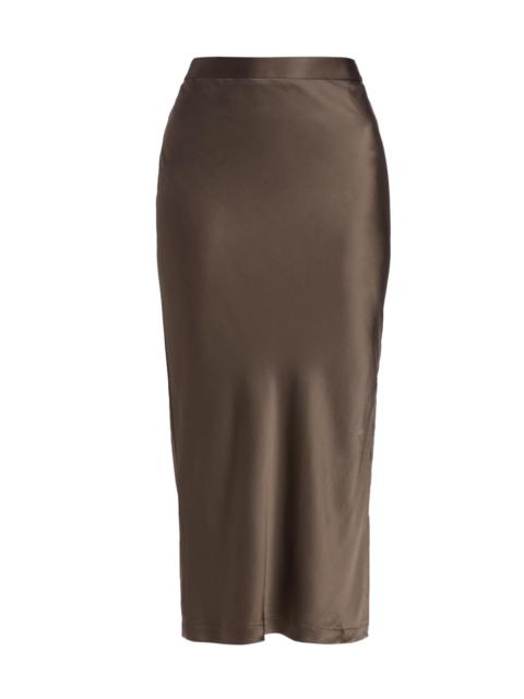 TWP Women's Blythe Silk Midi-Skirt - Turkish Coffee