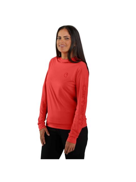 Carhartt Women's Force Sun Defender™ Relaxed LS Logo Hoodie