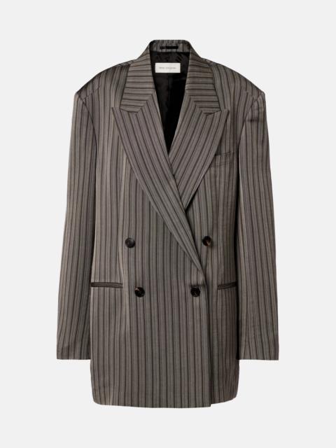 Dries Van Noten Striped double-breasted oversized blazer