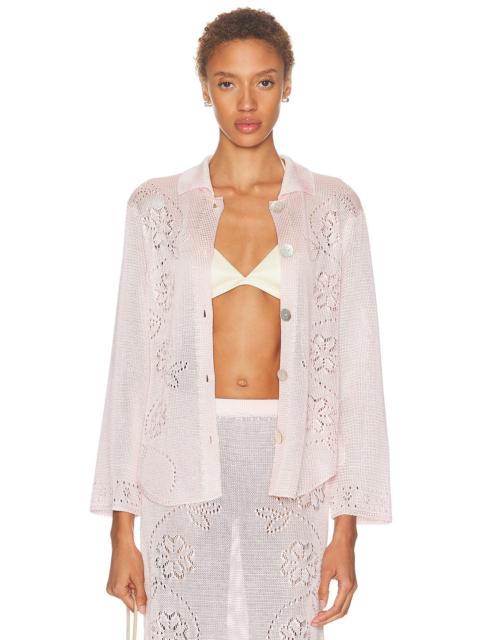 CALLE DEL MAR Vine Floral Long Sleeve Shirt