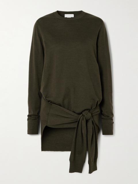 Stella McCartney Tie-front Layered Wool Sweater