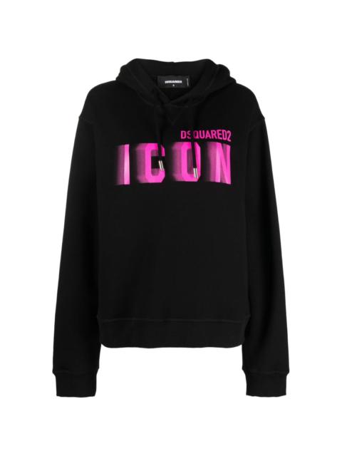 Icon Blur cotton hoodie