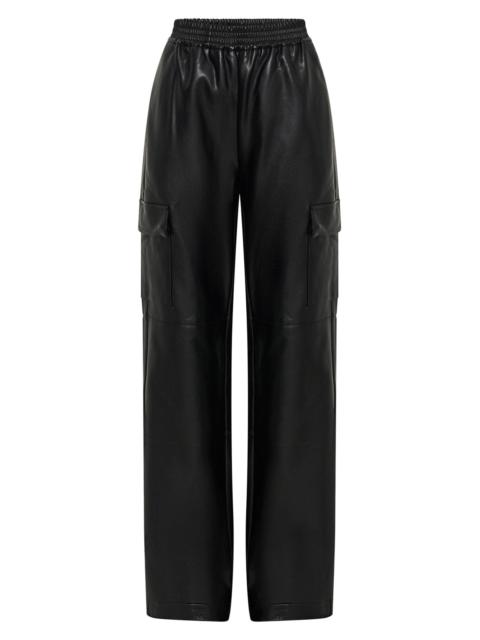 NICHOLAS Women's Edwina Faux Leather Cargo Pants - Black